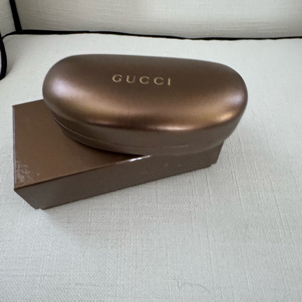 Gucci Metallic Brown Eyewear Case